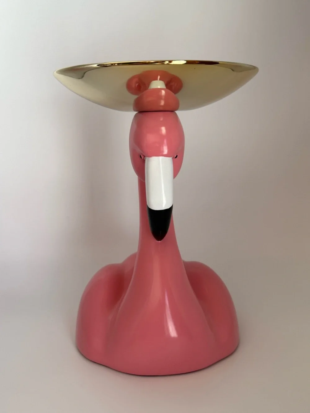 Bath & Body Works Pink Flamingo Candle Holder with Silver Plate - Picture 3 of 5